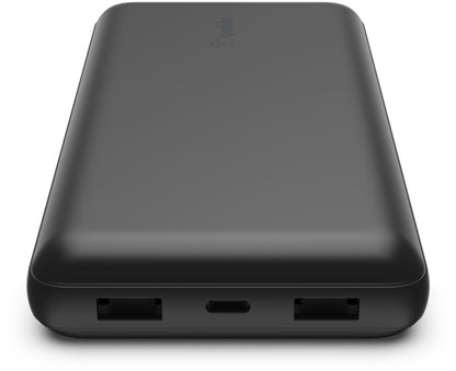 Belkin BoostCharge Pro Ekstern Batteri, 20000mAh, 15W, 1 x USB-C - 2 x USB-A, Svart BPB012btBK