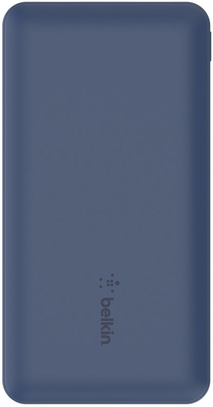 Belkin BoostCharge Ekstern Batteri, 10000mAh, 15W, 1 x USB-C - 2 x USB-A, Marineblå BPB011btBL