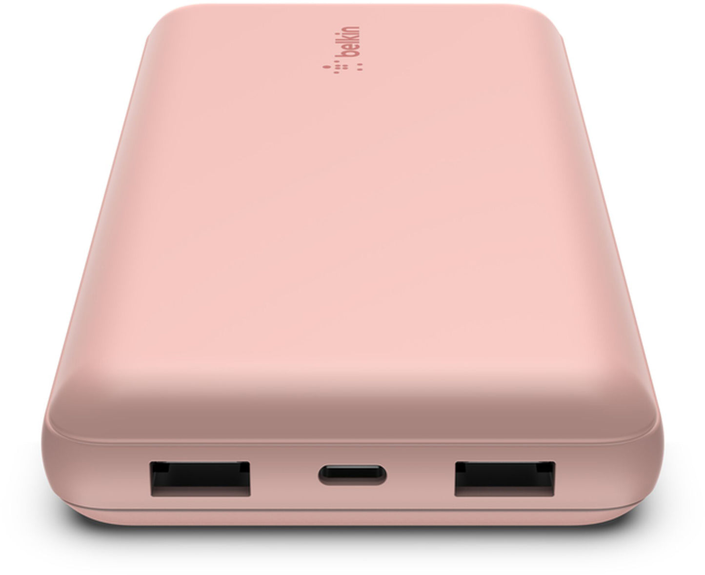 Belkin BoostCharge Ekstern Batteri, 20000mAh, 15W, 1 x USB-C - 2 x USB-A, Rosa Gull BPB012btRG