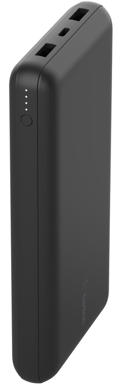 Belkin BoostCharge Pro Ekstern Batteri, 20000mAh, 15W, 1 x USB-C - 2 x USB-A, Svart BPB012btBK