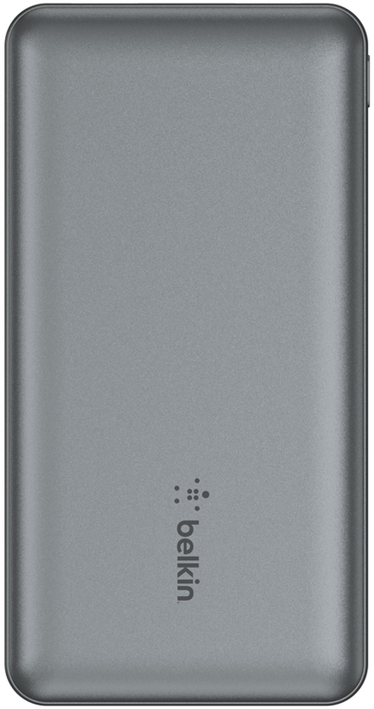 Belkin BoostCharge Ekstern Batteri, 10000mAh, 15W, 1 x USB-C - 2 x USB-A, Grå BPB011btGY