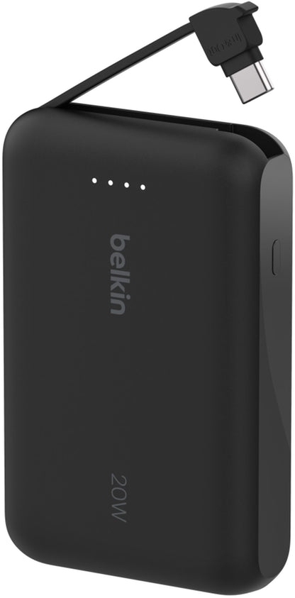 Belkin BoostCharge Ekstern Batteri, 10000mAh, 20W, PD, 2 x USB-C, Svart BPB021hqBK