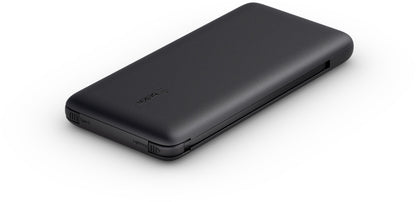 Belkin BoostCharge Plus Ekstern Batteri, 10000mAh, 23W, QC + PD, 1 x Lightning - 2 x USB-C, Svart BPB006btBLK