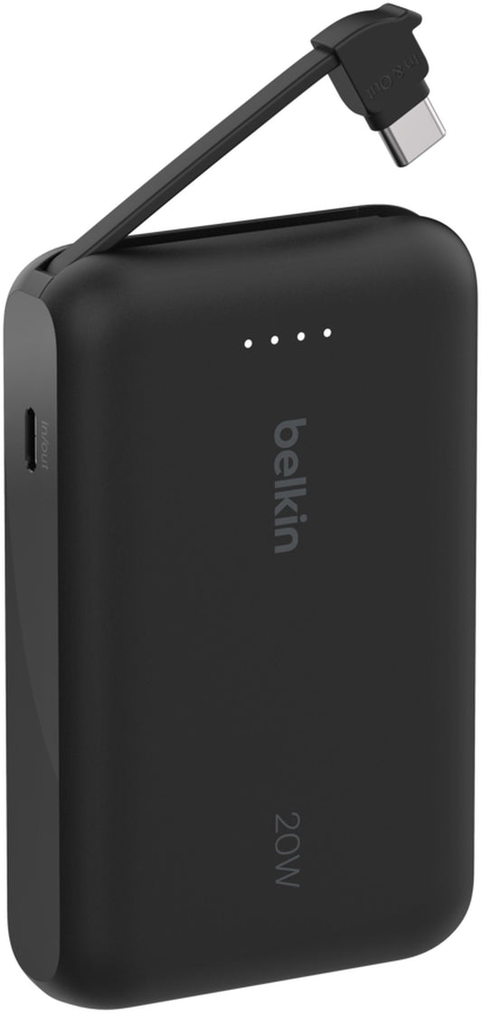 Belkin BoostCharge Ekstern Batteri, 10000mAh, 20W, PD, 2 x USB-C, Svart BPB021hqBK