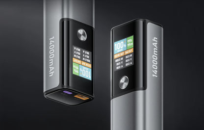 Ekstern batteri BlitzWolf BW-P23, 14000mAh, 100W, QC + PD, 1 x USB-A - 1 x USB-C, Grå