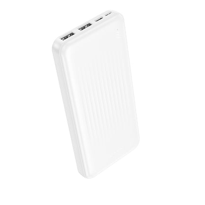 Borofone BJ78 Clever Ekstern Batteri, 10000mAh, 10W, 2 x USB-A, Hvit