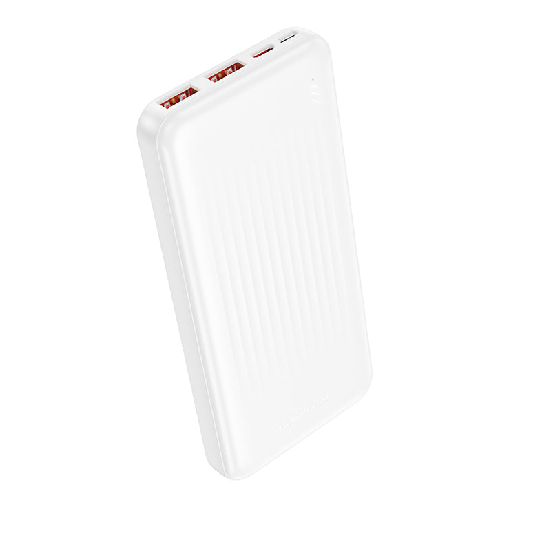 Ekstern batteri Borofone BJ80A Clever, 10000mAh, 22.5W, QC + PD, 1 x USB-C - 2 x USB-A, Hvit