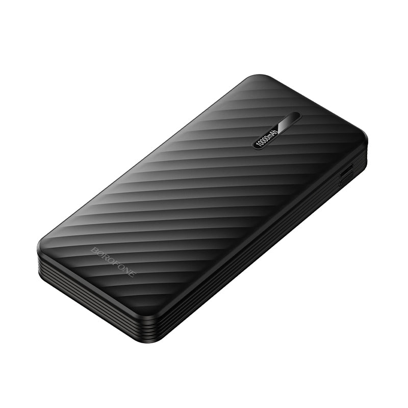 Borofone BJ84 Smooth Ekstern Batteri, 10000mAh, 10W, 1 x Lightning - 1 x microUSB - 1 x USB-A - 1 x USB-C, Svart
