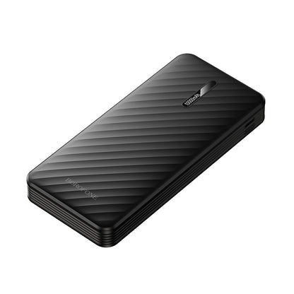 Borofone BJ84 Smooth Ekstern Batteri, 10000mAh, 10W, 1 x Lightning - 1 x microUSB - 1 x USB-A - 1 x USB-C, Svart