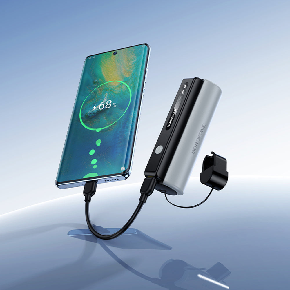 Borofone BJ87 Star Ekstern Batteri, 5000mAh, 10W, 1 x USB-C, Grå