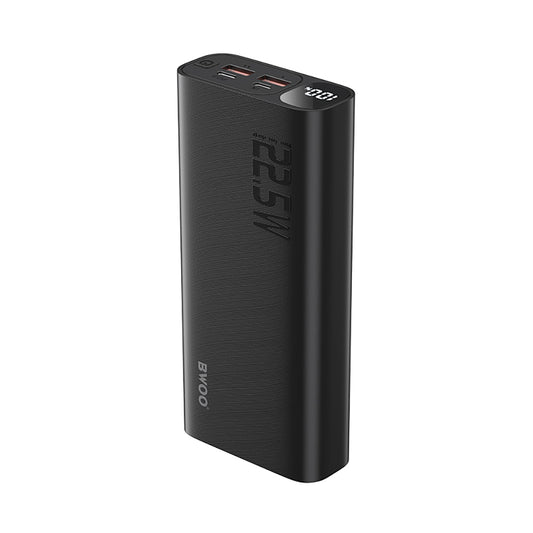 Ekstern Batteri BWOO BO-P44, 20000mAh, 22.5W, QC + PD, 1 x USB-C - 2 x USB-A, Svart