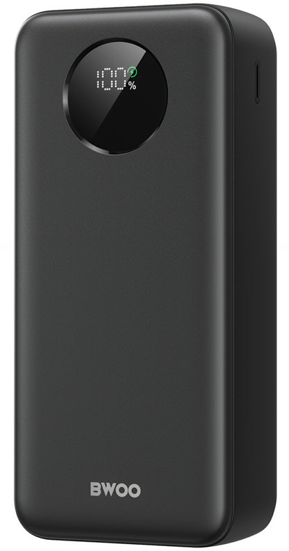 Ekstern batteri BWOO BO-P64, 30000mAh, 22.5W, QC + PD, 1 x USB-C - 2 x USB-A, Svart