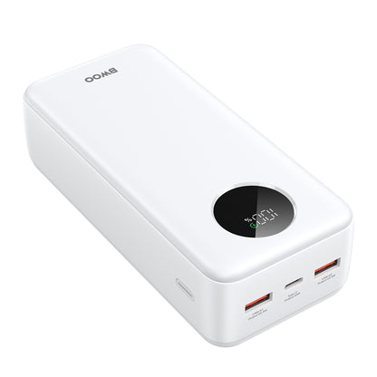 Ekstern Batteri BWOO BO-P64, 30000mAh, 22.5W, QC + PD, 1 x USB-C - 2 x USB-A, Hvit