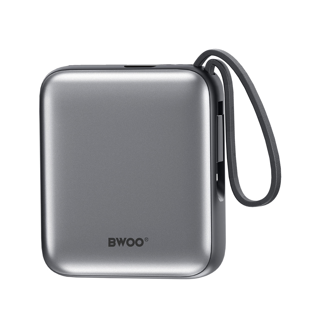 Ekstern Batteri BWOO BO-P74, 10000mAh, 22.5W, PD, 1 x Lightning - 2 x USB-C, Svart