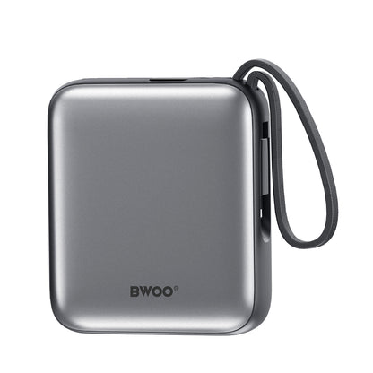 Ekstern Batteri BWOO BO-P74, 10000mAh, 22.5W, PD, 1 x Lightning - 2 x USB-C, Svart