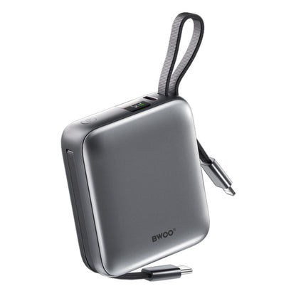 Ekstern Batteri BWOO BO-P74, 10000mAh, 22.5W, PD, 1 x Lightning - 2 x USB-C, Svart