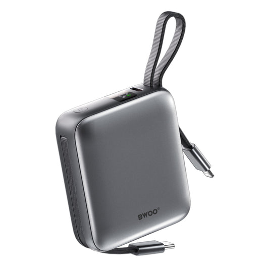 Ekstern Batteri BWOO BO-P74, 10000mAh, 22.5W, PD, 1 x Lightning - 2 x USB-C, Svart