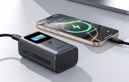 Ekstern batteri Choetech B701, 10000mAh, 30W, QC + PD, 1 x USB-A - 2 x USB-C, Svart