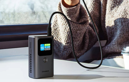 Ekstern batteri Choetech B701, 10000mAh, 30W, QC + PD, 1 x USB-A - 2 x USB-C, Svart