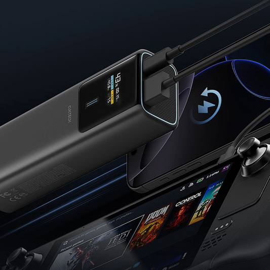 Ekstern Batteri Cuktech, 10000mAh, 150W, QC + PD, 1 x USB-A - 1 x USB-C, Svart CKPB100PGLBL