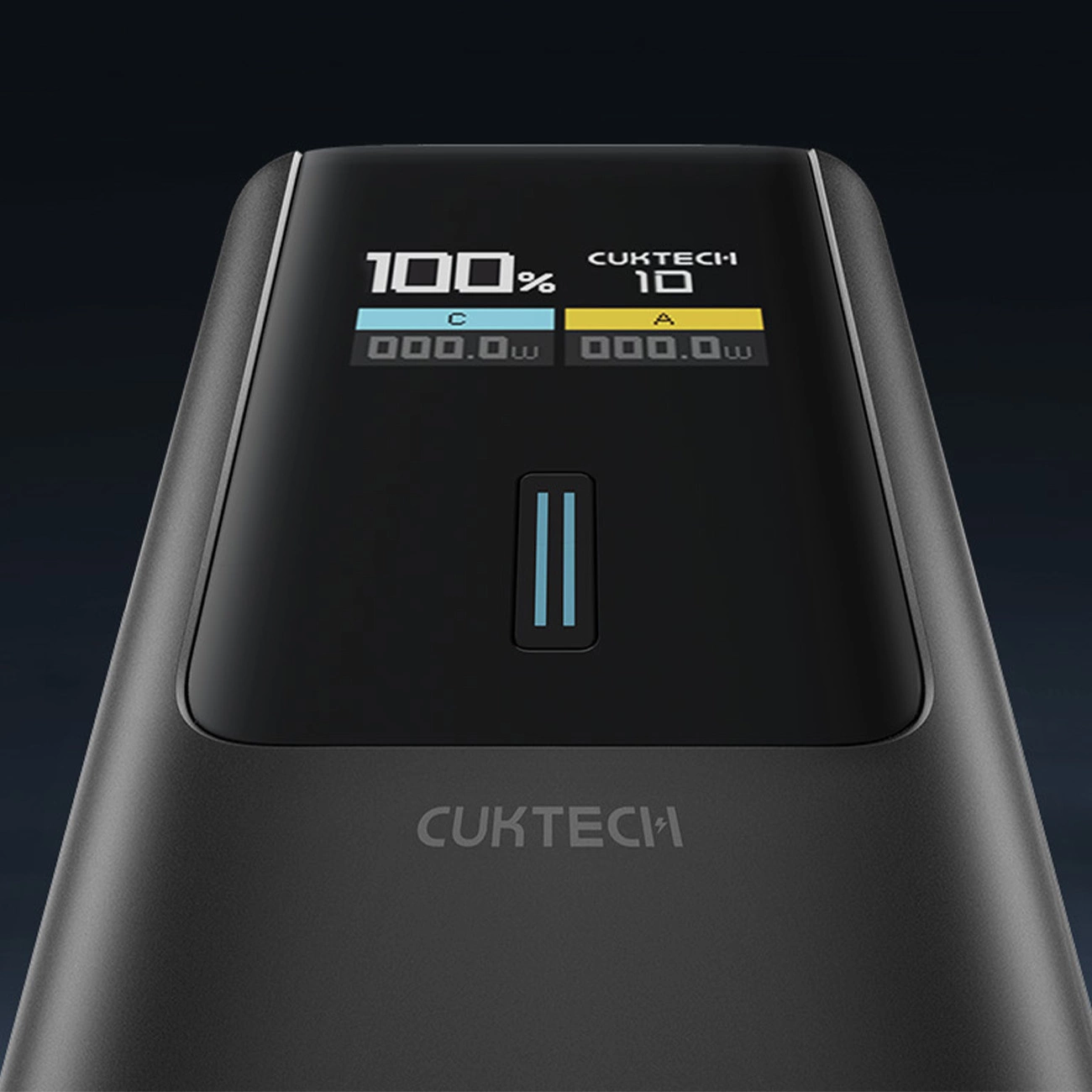 Ekstern Batteri Cuktech, 10000mAh, 150W, QC + PD, 1 x USB-A - 1 x USB-C, Svart CKPB100PGLBL