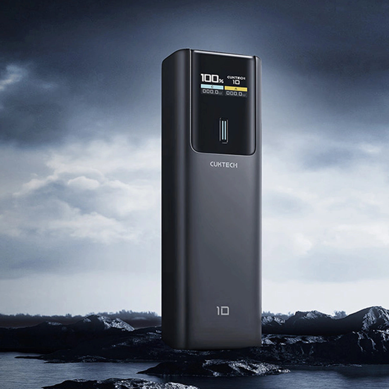 Ekstern Batteri Cuktech, 10000mAh, 150W, QC + PD, 1 x USB-A - 1 x USB-C, Svart CKPB100PGLBL