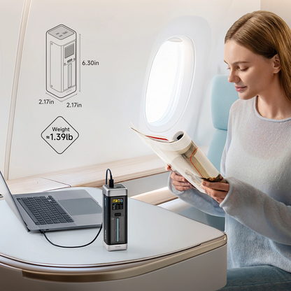 Ekstern Batteri Cuktech, 25000mAh, 210W, QC + PD, 1 x USB-A - 2 x USB-C, Svart CUK00P23GLBK