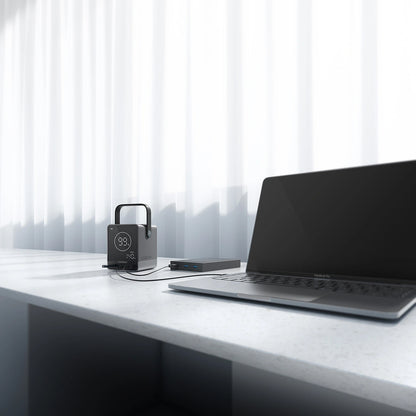 Cuktech Ekstern Batteri, 40000mAh, 300W, QC + PD + FQI, 1 x QI - 2 x USB-A - 2 x USB-C, Svart