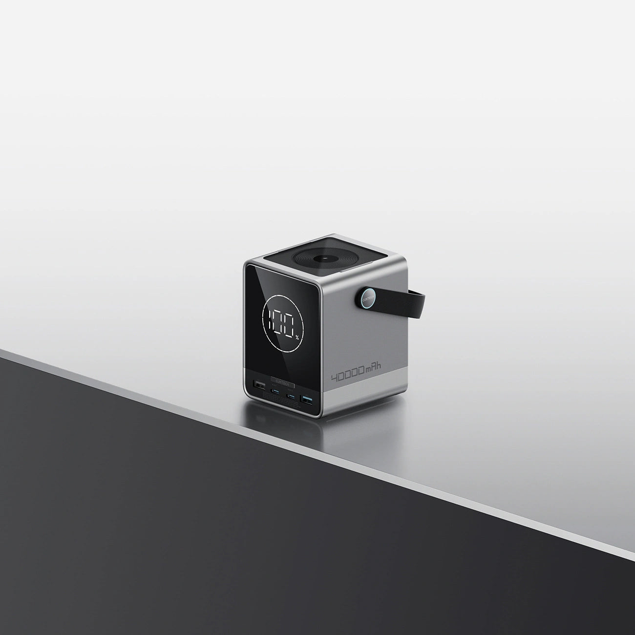 Cuktech Ekstern Batteri, 40000mAh, 300W, QC + PD + FQI, 1 x QI - 2 x USB-A - 2 x USB-C, Svart