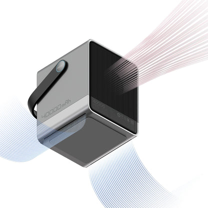 Cuktech Ekstern Batteri, 40000mAh, 300W, QC + PD + FQI, 1 x QI - 2 x USB-A - 2 x USB-C, Svart