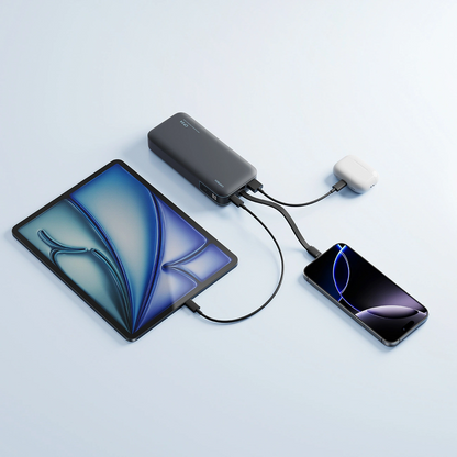Ekstern batteri Cuktech LPB200N, 20000mAh, 40W, QC + PD, 1 x USB-A - 2 x USB-C, Svart