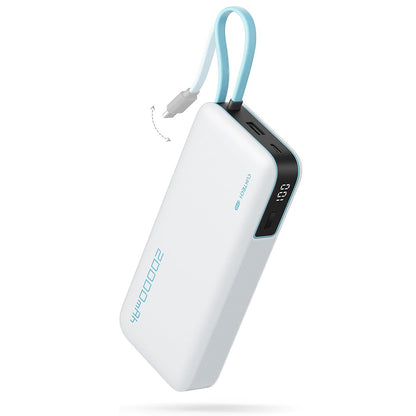 Ekstern batteri Cuktech LPB200N, 20000mAh, 45W, QC + PD, 1 x USB-A - 2 x USB-C, Hvit CUKP200NGLLG