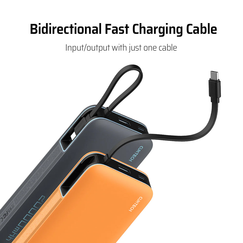 Ekstern batteri Cuktech LPB200N, 20000mAh, 45W, QC + PD, 1 x USB-A - 2 x USB-C, Hvit CUKP200NGLLG