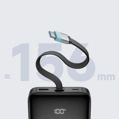 Ekstern batteri Cuktech LPB252N, 25000mAh, 120W, QC + PD, 1 x USB-A - 2 x USB-C, Grå