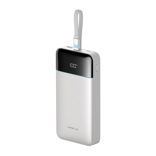 Cuktech LPB252N powerbank, 25 000 mAh, 120 W, QC + PD, 1 x USB-A – 2 x USB-C, hvit