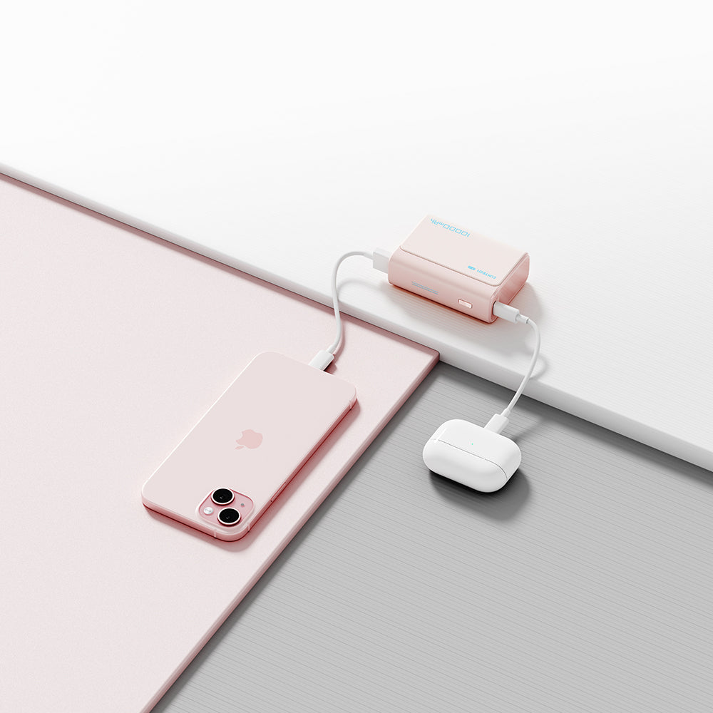Ekstern batteri Cuktech CP13, 10000mAh, 30W, QC + PD, 1 x USB-A - 1 x USB-C, Rosa CUK0PB100DPK