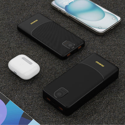Ekstern Batteri Dudao K10, 10000mAh, 12W, 2 x USB-A, Svart