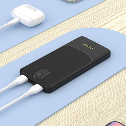 Ekstern Batteri Dudao K10, 10000mAh, 12W, 2 x USB-A, Svart