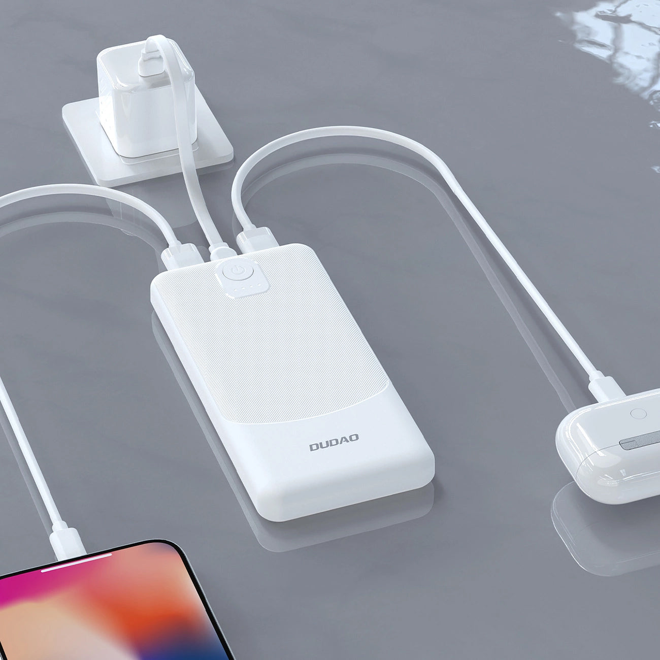 Ekstern Batteri Dudao K10, 10000mAh, 12W, 2 x USB-A, Svart