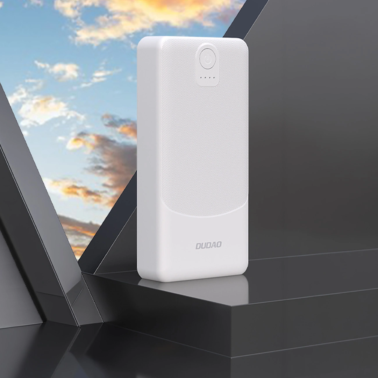 Ekstern Batteri Dudao K10Pro, 20000mAh, 12W, 2 x USB-A, Hvit