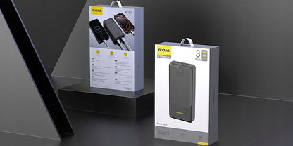 Ekstern Batteri Dudao K10Pro, 20000mAh, 12W, 2 x USB-A, Svart
