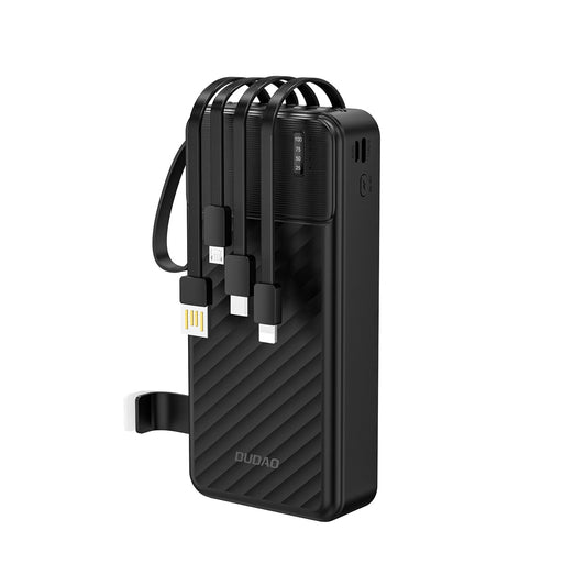 Ekstern batteri Dudao K11 Pro, 20000mAh, 10W, 1 x Lightning - 1 x microUSB - 1 x USB-A - 1 x USB-C, Svart