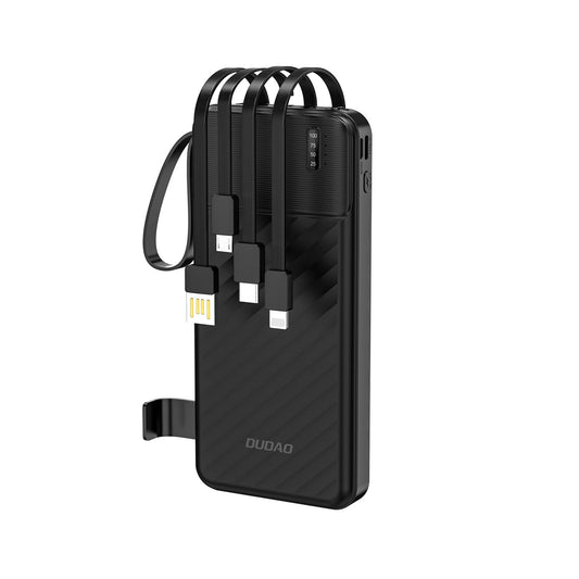 Ekstern Batteri Dudao K11, 10000mAh, 10W, 1 x Lightning - 1 x microUSB - 1 x USB-A - 1 x USB-C, Svart