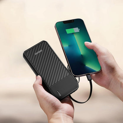 Ekstern Batteri Dudao K11, 10000mAh, 10W, 1 x Lightning - 1 x microUSB - 1 x USB-A - 1 x USB-C, Svart
