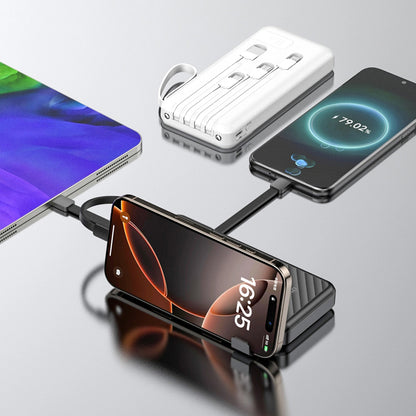 Ekstern Batteri Dudao K11, 10000mAh, 10W, 1 x Lightning - 1 x microUSB - 1 x USB-A - 1 x USB-C, Hvit