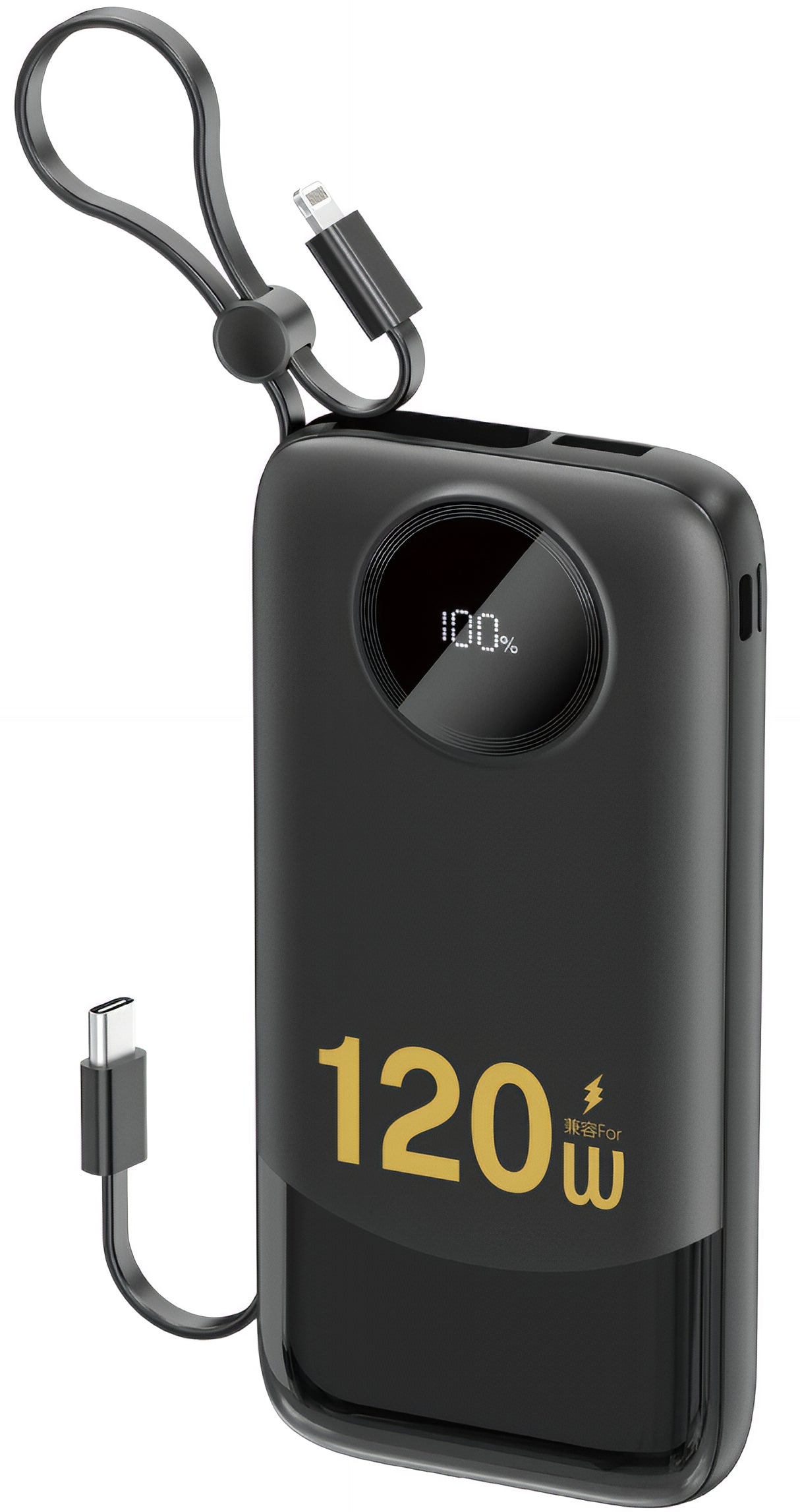 Ekstern Batteri Dudao K13, 10000mAh, 22.5W, QC + PD, 1 x Lightning - 1 x USB-A - 2 x USB-C, Svart