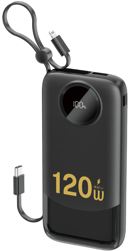 Ekstern Batteri Dudao K13, 10000mAh, 22.5W, QC + PD, 1 x Lightning - 1 x USB-A - 2 x USB-C, Svart