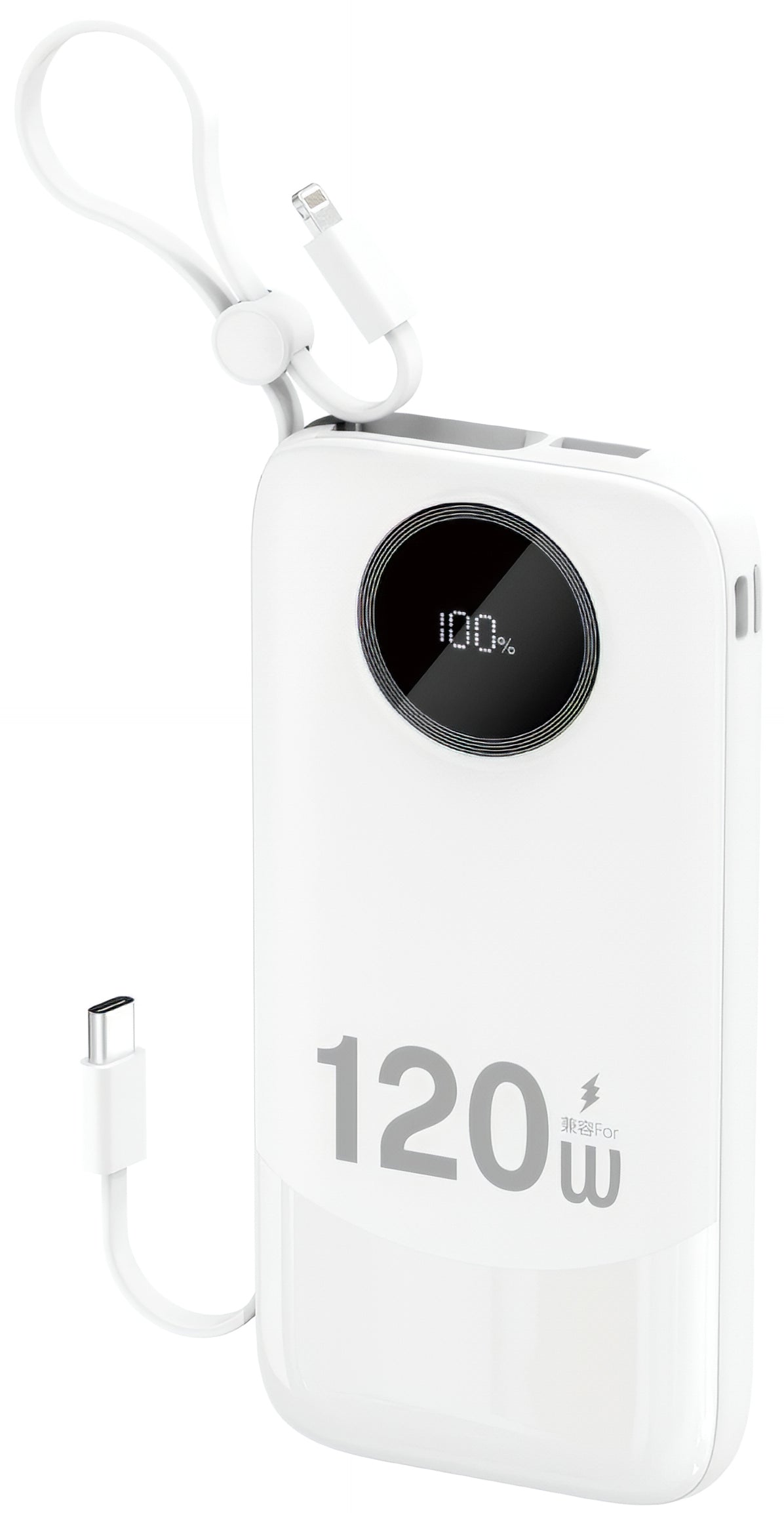Ekstern Batteri Dudao K13, 10000mAh, 22.5W, QC + PD, 1 x Lightning - 1 x USB-A - 2 x USB-C, Hvit