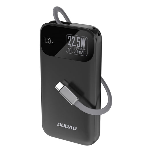 Ekstern Batteri Dudao K31, 10000mAh, 22.5W, PD, 2 x USB-C, Svart