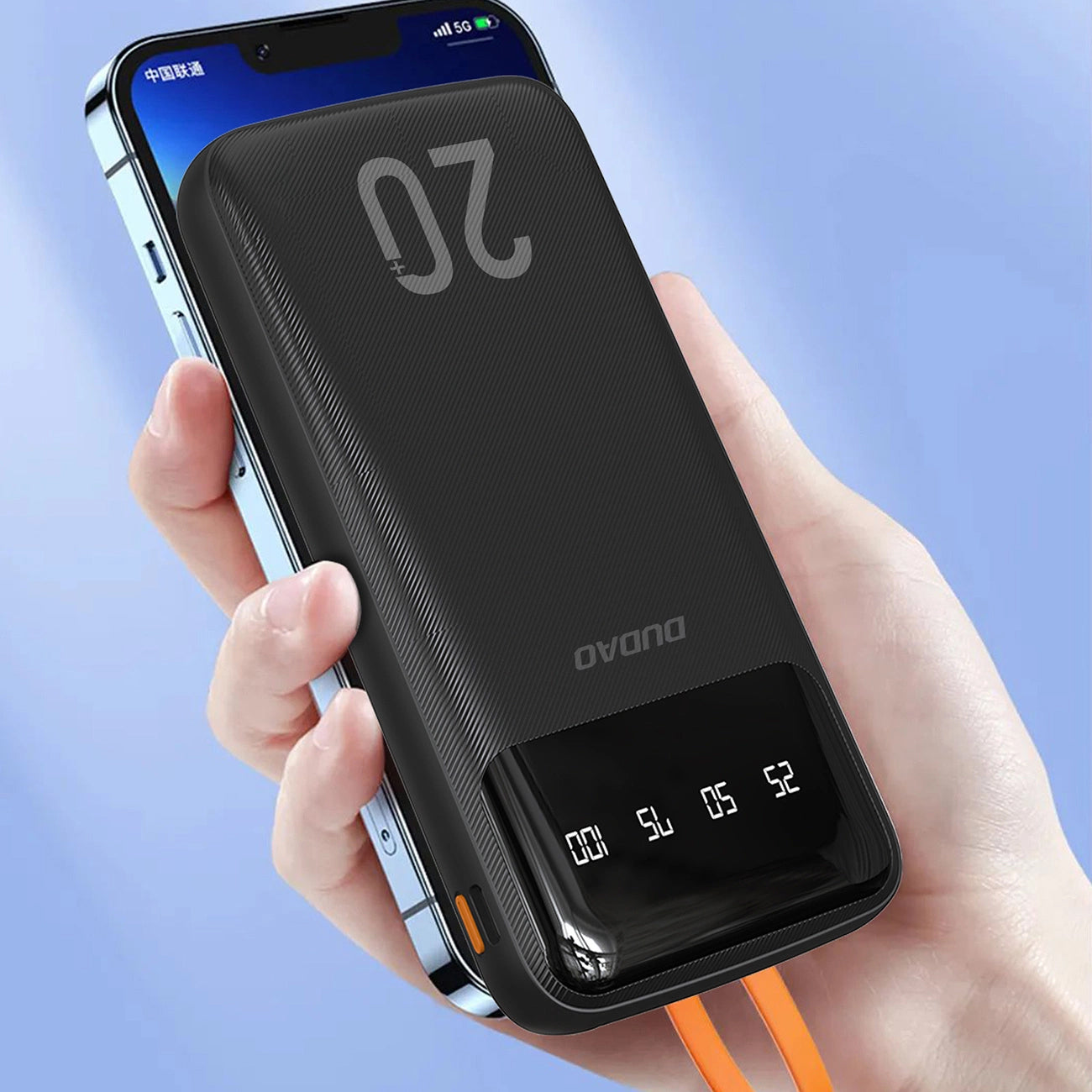 Ekstern Batteri Dudao K6Pro+, 20000mAh, 10W, 1 x Lightning - 1 x microUSB - 1 x USB-A - 1 x USB-C, Svart